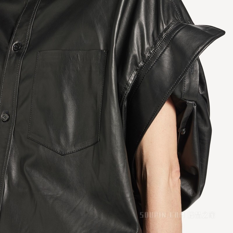 TUCKED SLEEVSE衬衫