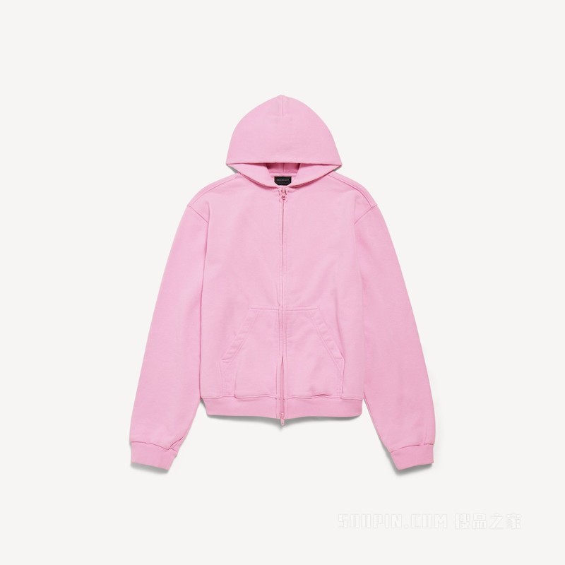 BOW HOODIE常规版型拉链连帽卫衣