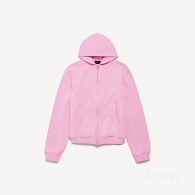 BOW HOODIE常规版型拉链连帽卫衣