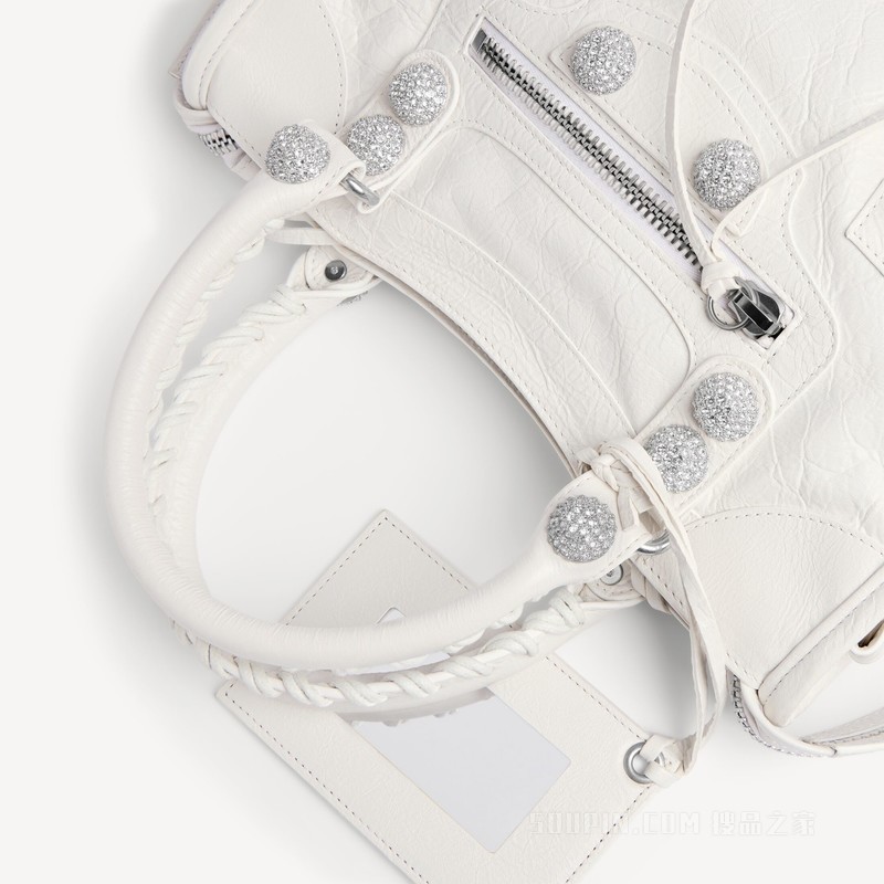 LE CITY GIANT STUDS饰莱茵石小号手袋