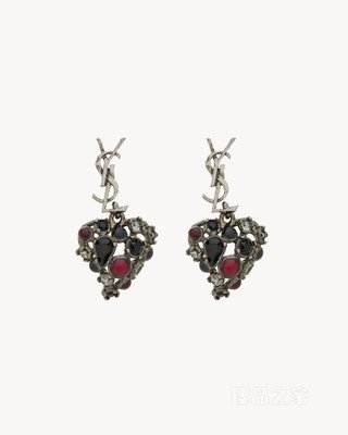 LE CASSANDRE仿水晶心形耳环