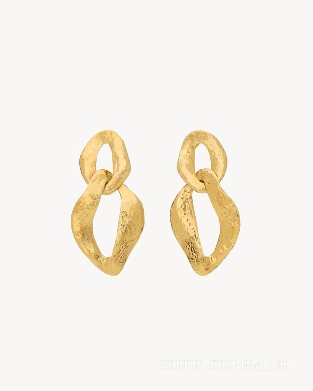 LE CASSANDRE金属链节式吊坠耳环