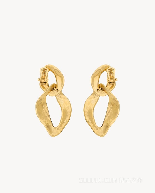 LE CASSANDRE金属链节式吊坠耳环