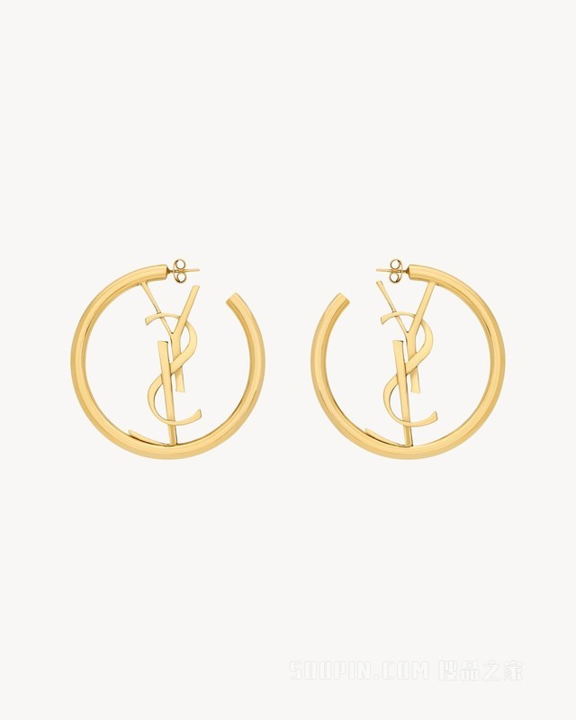 LE CASSANDRE金属环状耳环