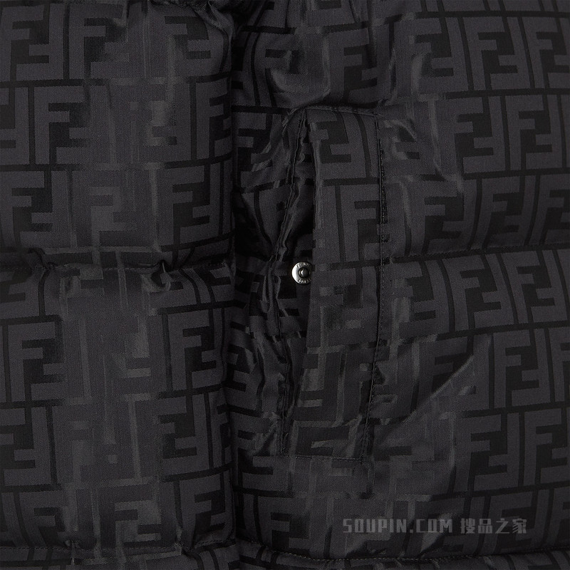 羽绒夹克 黑色FF尼龙羽绒夹克