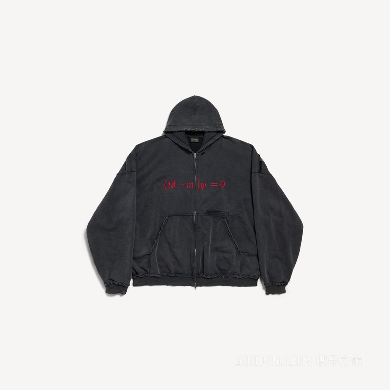 DIRAC EQUATION HOODIE大号版型拉链连帽卫衣