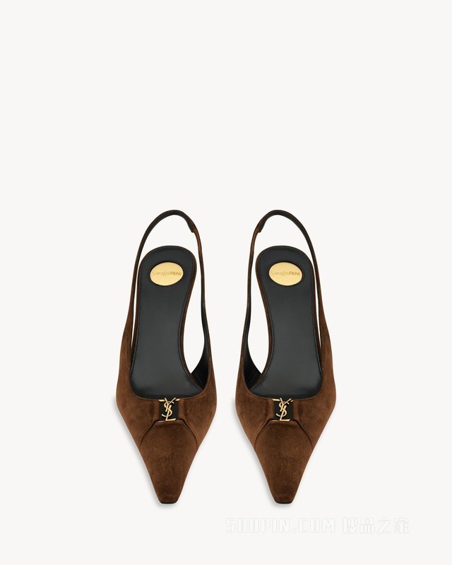 BABYLONE BRETEUIL绒面革露跟高跟鞋