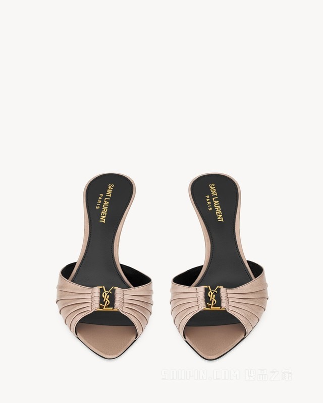 BABYLONE光滑皮革穆勒鞋