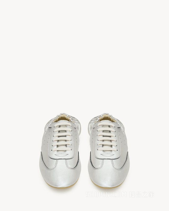 LEWIS金属质感皮革和绒面革运动鞋