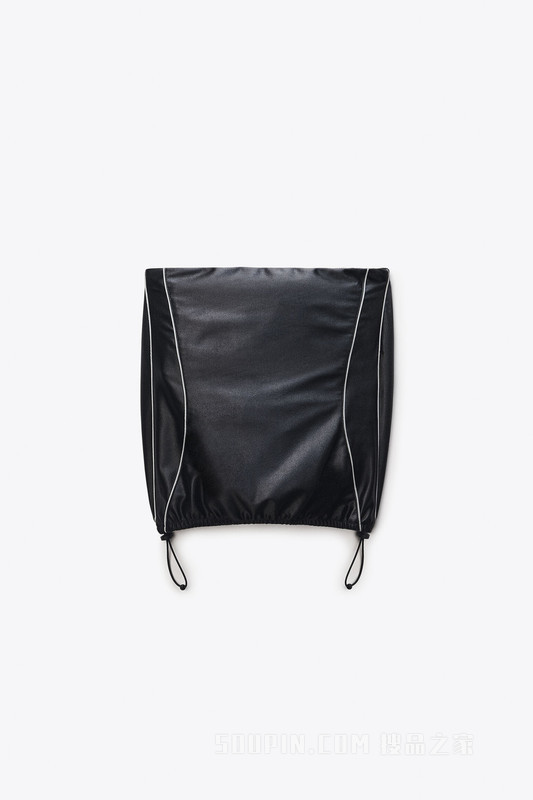 光泽罗缎罗纹短袖连衣裙