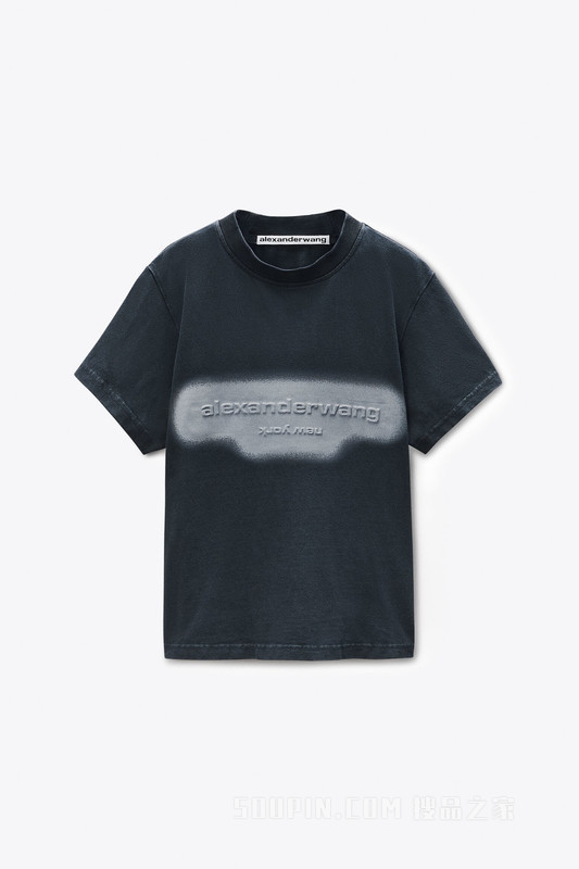 反光光环印花徽标 T 恤