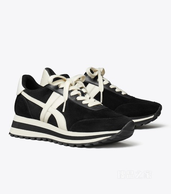 Hank 坡跟运动鞋 黑色/象牙白/钛白色