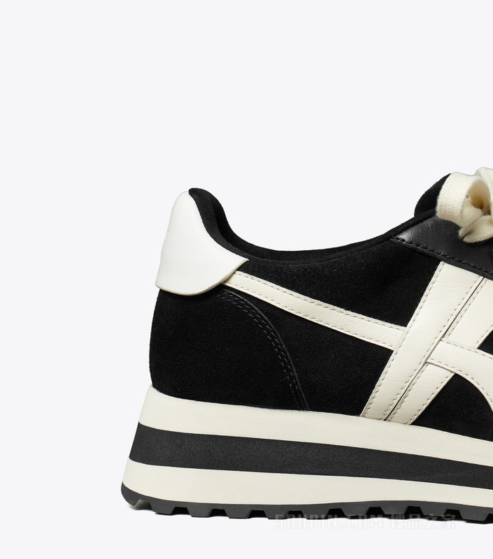 Hank 坡跟运动鞋 黑色/象牙白/钛白色