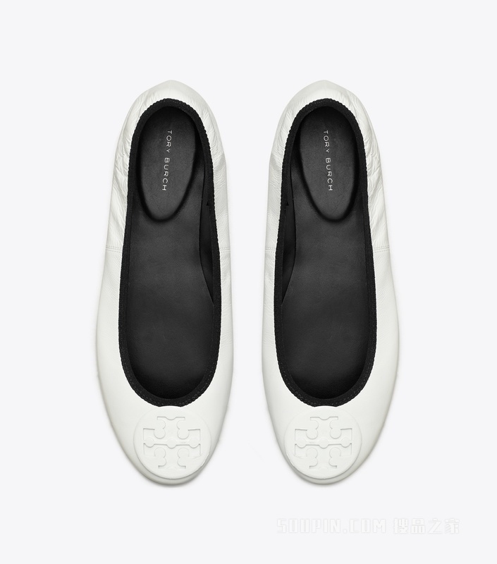 Reva 旅行芭蕾平底鞋 光感白