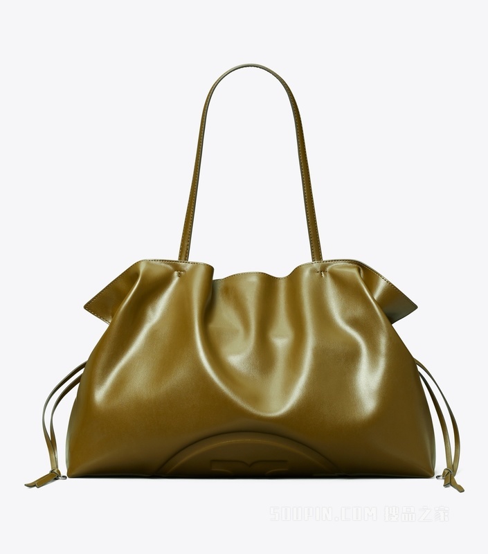 【礼物】Ella 抽绳托特包 深橄榄绿