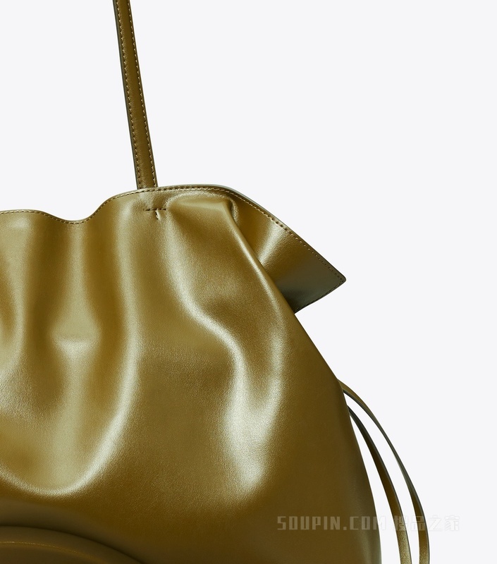 【礼物】Ella 抽绳托特包 深橄榄绿