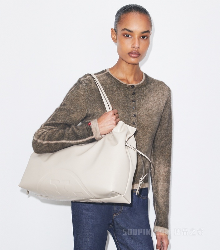 【礼物】Ella 抽绳托特包 素石白