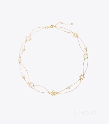 【礼物】Forget Me Not 勿忘我系列层叠项链 Tory 金/珍珠色