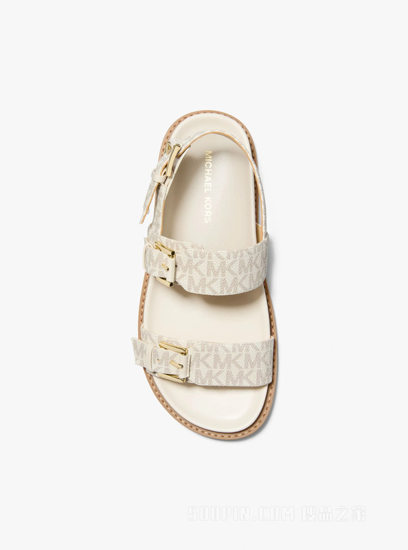 Nia 老花平底凉鞋