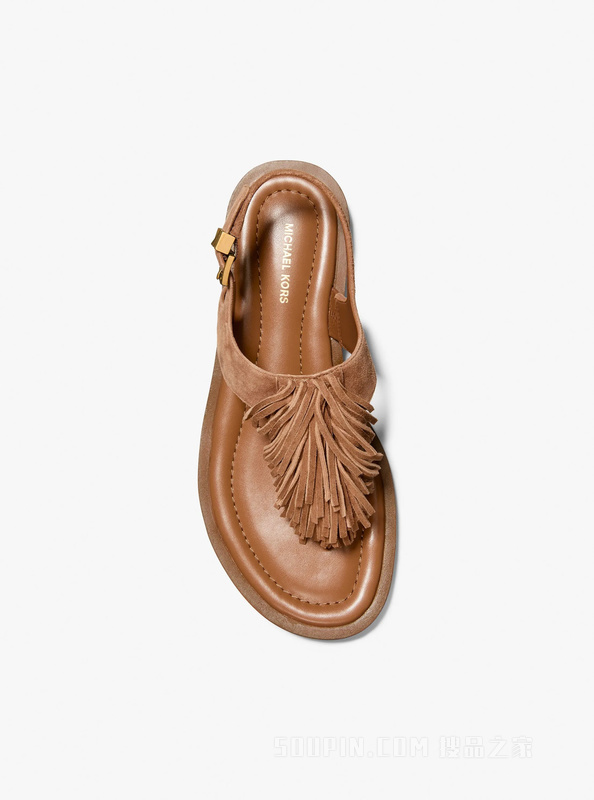 Indra 羊皮革平底夹趾凉鞋