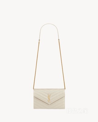 CASSANDRE ENVELOPE粒面皮革链条钱包