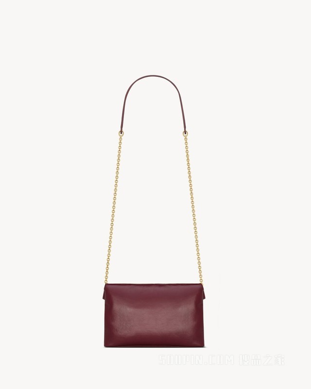 LE CASSANDRE小号亮面皮革链条手拿包