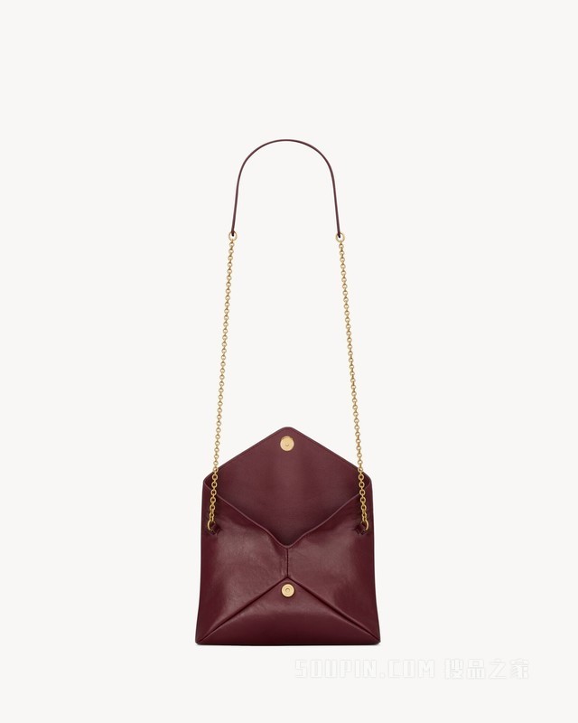 LE CASSANDRE小号亮面皮革链条手拿包