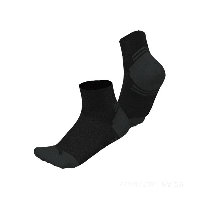安踏训练男女同款平板中袜
