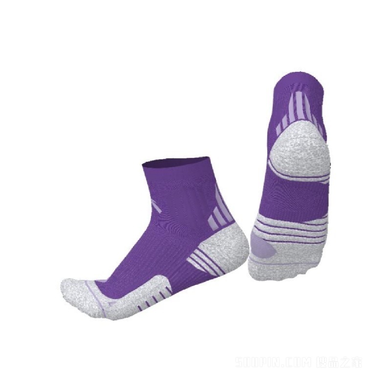 安踏跑步系列男女同款毛圈中袜
