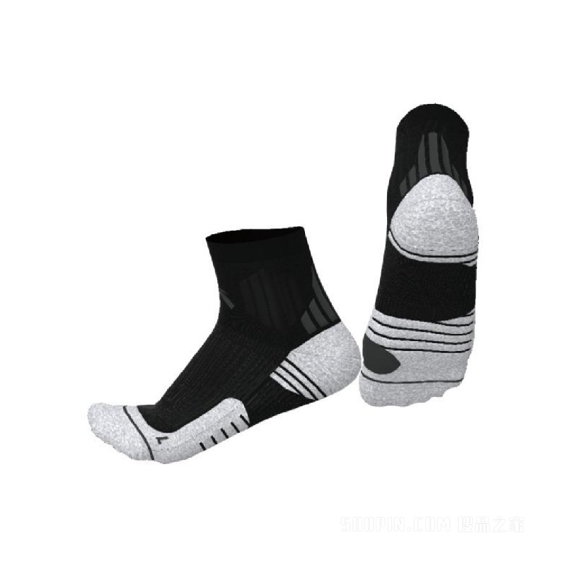 安踏跑步系列男女同款毛圈中袜