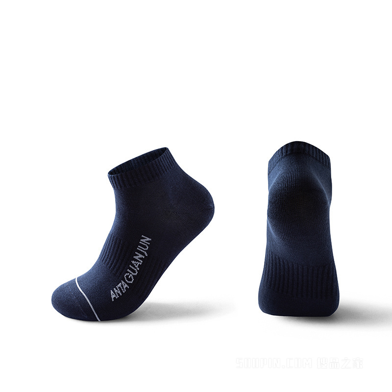 安踏冠军全天候系列男女同款平板短袜