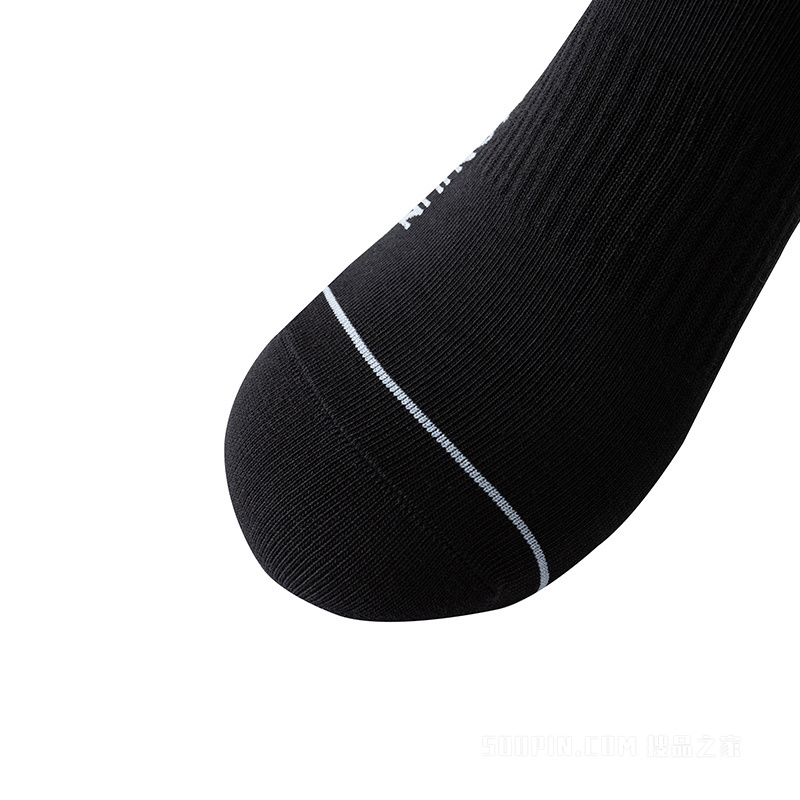 安踏冠军全天候系列男女同款平板中袜两双装