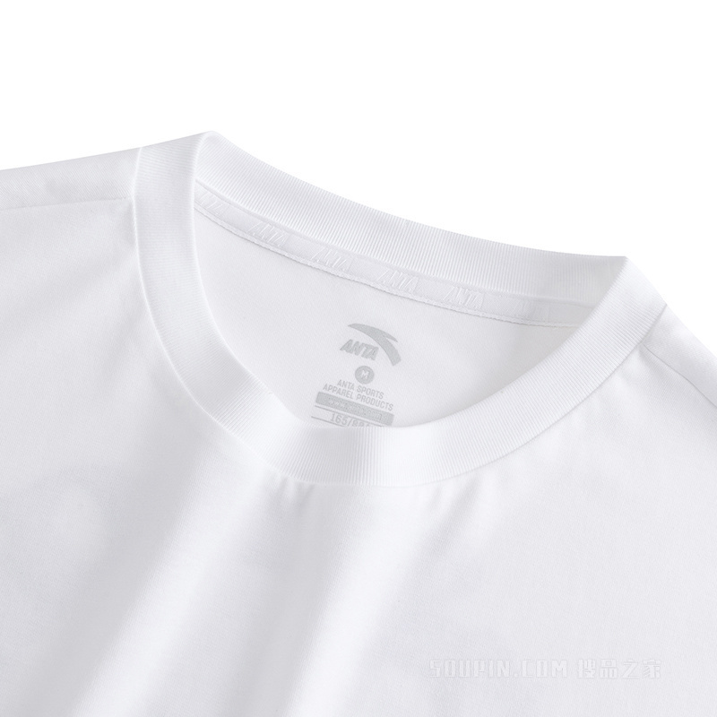 安踏运动复古女子冰肤抗菌短袖针织衫