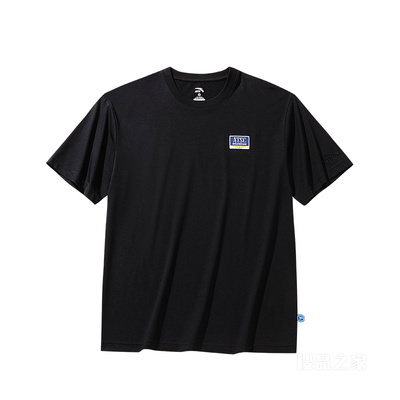 安踏运动复古男子冰肤抗菌短袖针织衫