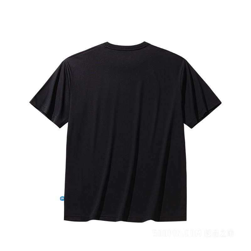 安踏运动复古男子冰肤抗菌短袖针织衫