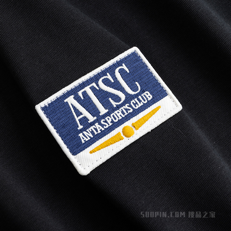 安踏运动复古男子冰肤抗菌短袖针织衫