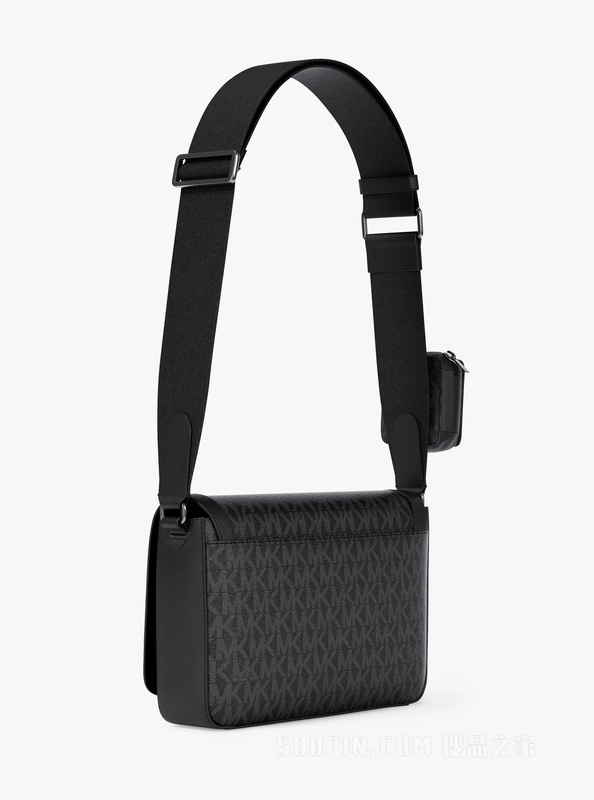 Hudson 男士老花翻盖斜挎包