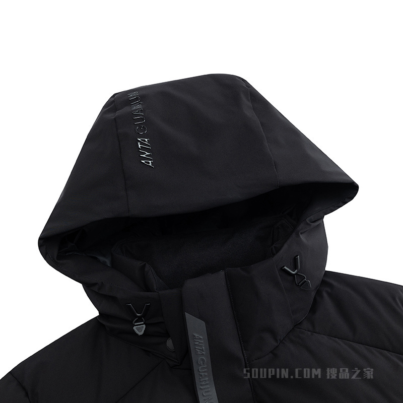 安踏冠军荣耀男子防风透湿长款羽绒服