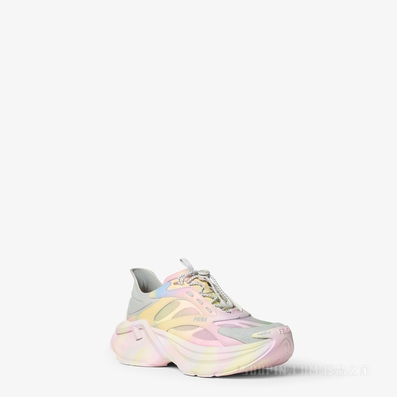 Fantastic FENDI Future FENDI F-Light 拼色绒面革拼布料跑鞋