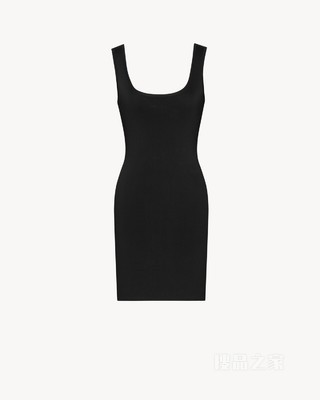 针织背心式迷你连衣裙