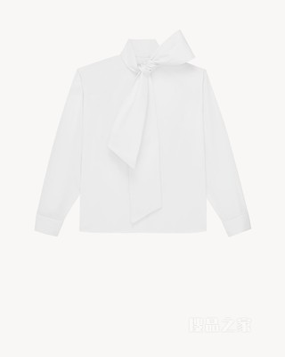 棉府绸花结衬衫