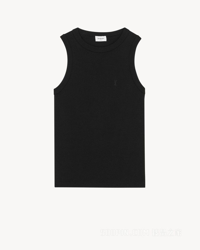 LE CASSANDRE平纹针织罗纹棉质背心