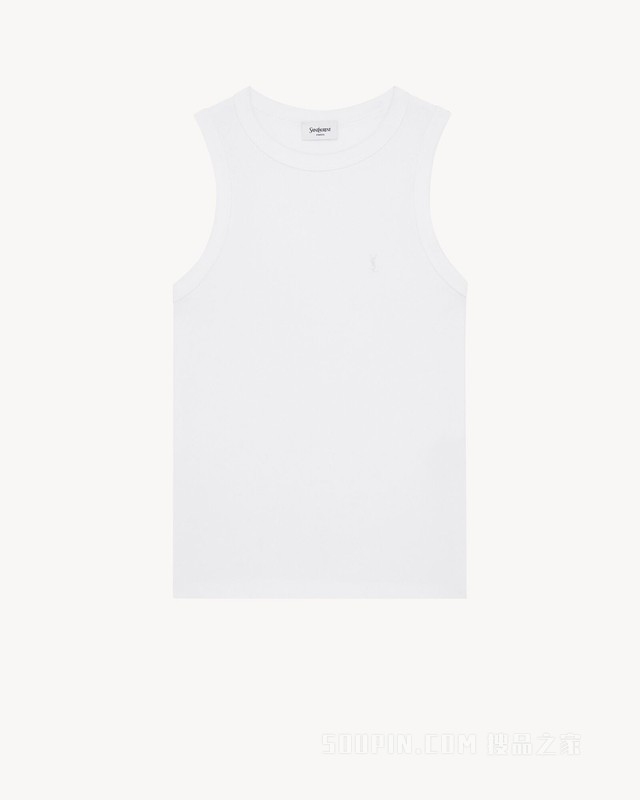 LE CASSANDRE平纹针织罗纹棉质背心