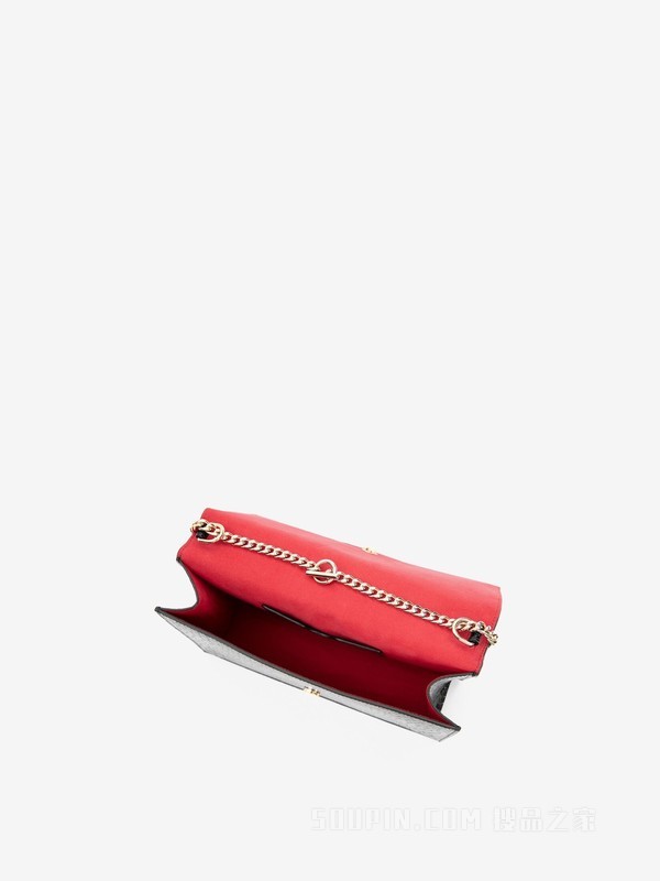 顶部手柄Skull手袋