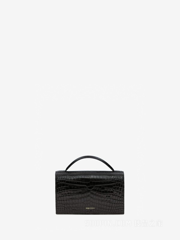 顶部手柄Skull手袋