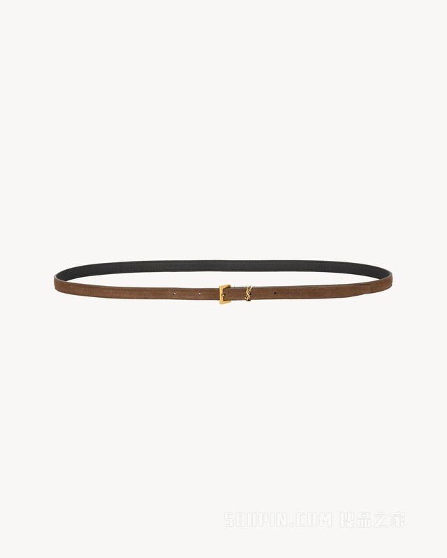 LE CASSANDRE绒面革超窄款腰带