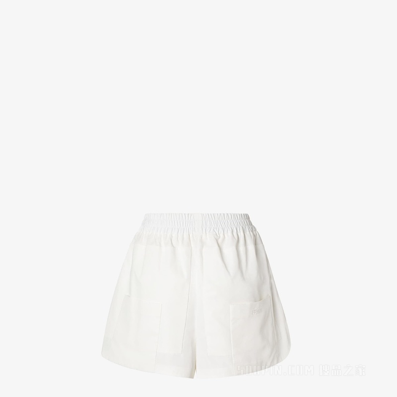 短裤 白色高科技粘胶纤维短裤