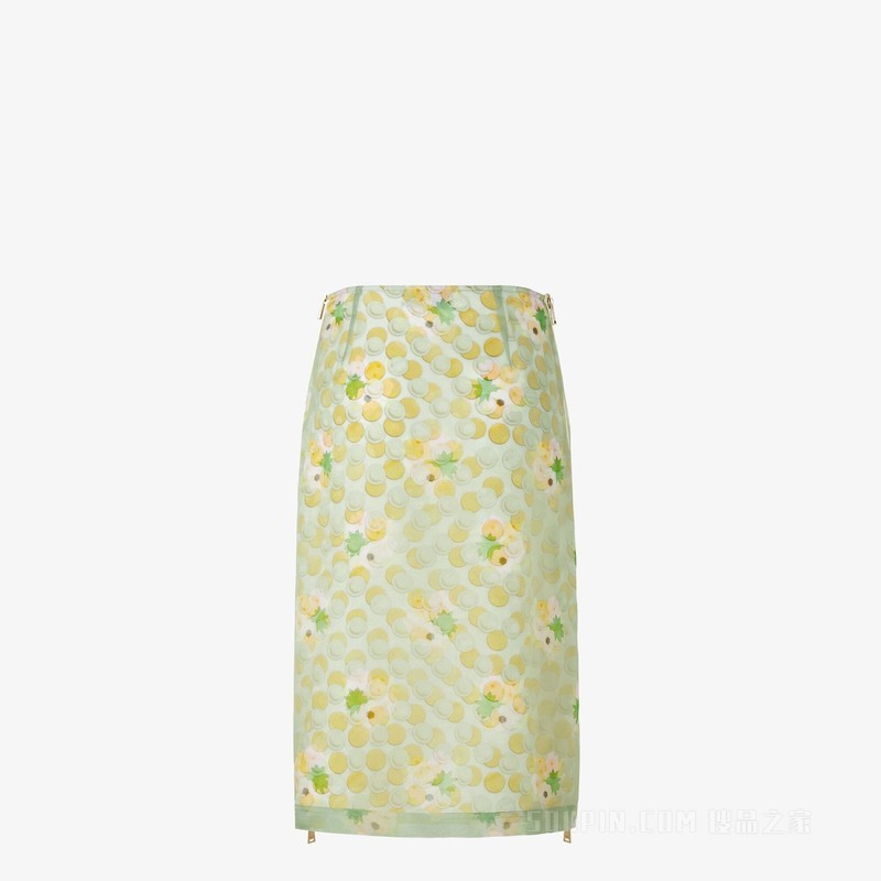半身裙 浅绿色欧根纱半身裙