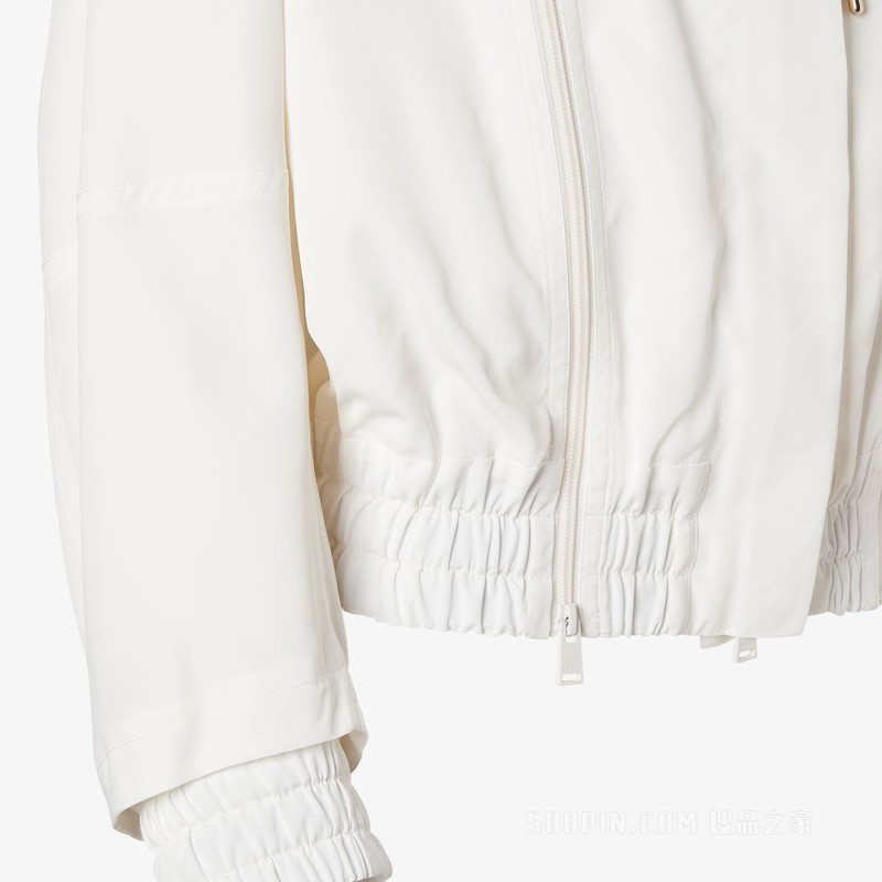 夹克衫 白色高科技粘胶纤维飞行员夹克