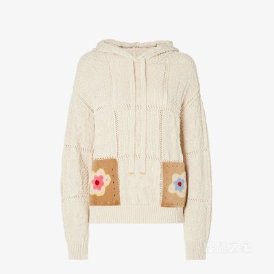 毛衣 浅米色钩针编织棉质毛衣